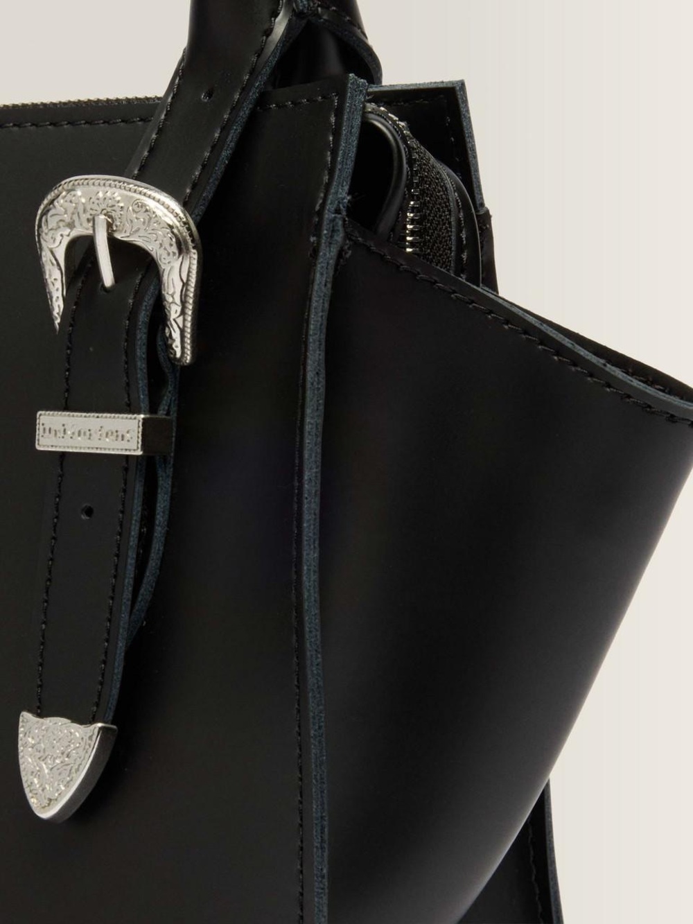 Dr. Martens Black Leather Buckle Mini Tote - Picture 5 of 9